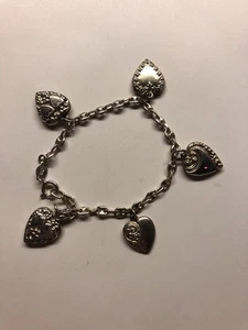 PULSERA ESTERLINA CORAZONES HINCHADOS EN ESLABONES - Imagen 1 de 15