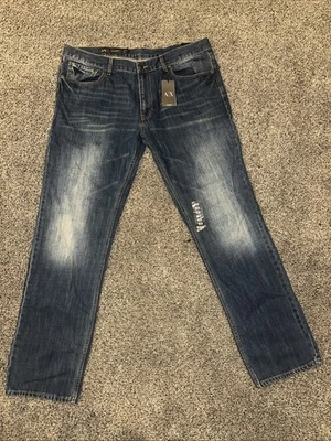 Jeans Armani Exchange Azul - Pierna Recta Talla 38 X 32 - Nuevos Con Etiquetas Foto 1 de 4
