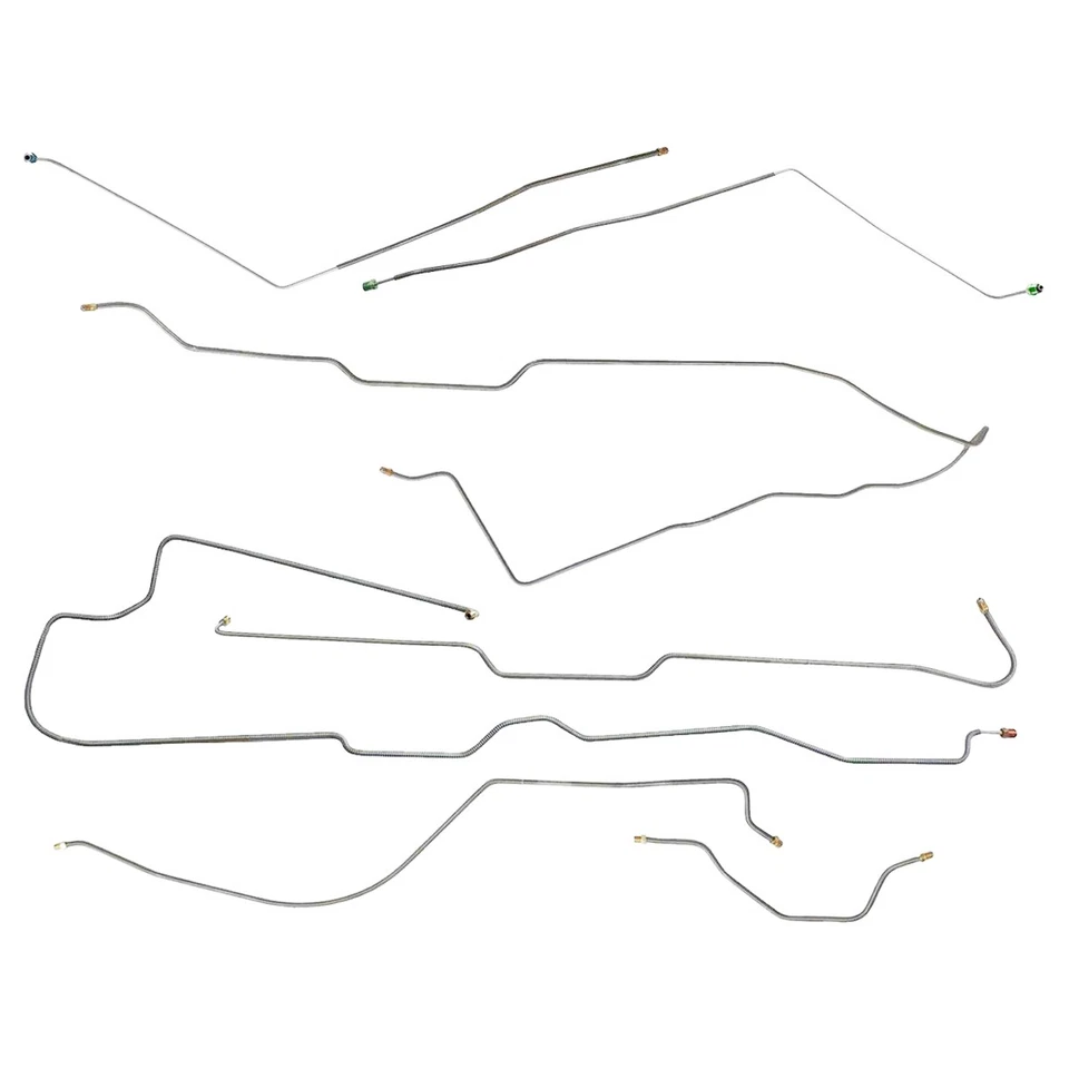 Brake Line Kit Power Disc Tubes Narrow 20 Axle 1978-79 Jeep CJ5 Stainless 7pc - Image 1 of 4