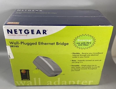 Netgear XE102 Wall-Plugged Ethernet Bridge Powerline Adapter New - Image 1 of 4