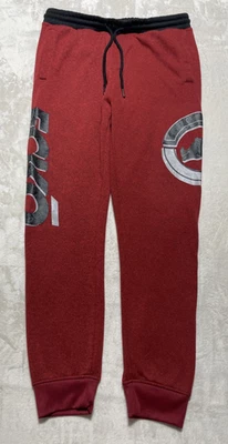 Pantalones deportivos Ecko Unltd para hombre medianos rojos con logotipos laterales cintura elástica Foto 1 de 4