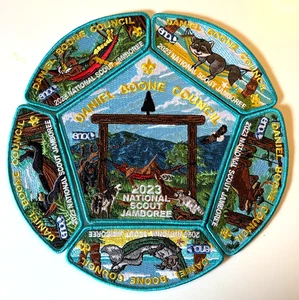 BOY SCOUT BSA DANIEL BOONE COUNCIL OA TSALI 134 BSA 2023 JAMBOREE 6-PATCH LOT - Picture 1 of 2