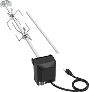 only fire Stainless Steel Rotisserie Kit BBQ Grilling Silver, Black - Picture 1 of 7