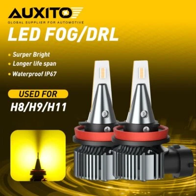 Bombillas antiniebla LED H11 H8 para Honda Acura Toyota Bright 3000K amarillo dorado EE. UU. Foto 1 de 4
