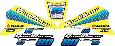 Yel/Blue LT80 Quadracer Graphics Lt 80 Decals Stickers ltz 80 90 Quadsport - Image 1 of 4