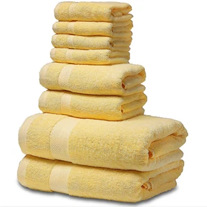SEMAXE Towel Bath Towels, 8-Piece Towel Set 100% Made of Cotton Super Absorbent - Picture 1 of 6