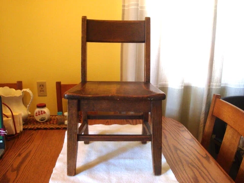 Antique Vintage Child's Youth Chair Signed Eau Clair Book & Stationery Co Cover