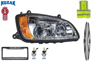Chrome Headlight Passenger Right Side Compatible with Kenworth T660 2008-2016 - Picture 1 of 9