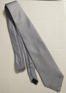 Corbata de seda Brooks Brothers 346 gris azul amarillo geométrica para hombre EE. UU. - Imagen 1 de 4