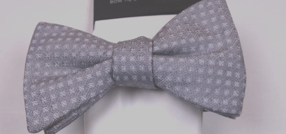 ALFANI Gray Geo Geometric Bow Tie NWOT - Image 1 of 1