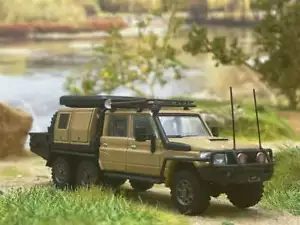 AM 1:64 LAND CRUISER LC79 Pickup 6x6 Travel Diecast Toys Car Model Desert Yellow - Bild 1 von 6
