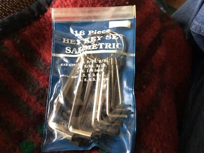 16 PIECE HEX KEY SET - SAE/METRIC - Image 1 of 2