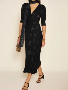 Vestido midi RIXO Zadie DAISY JACQUARD talla S - Imagen 1 de 6
