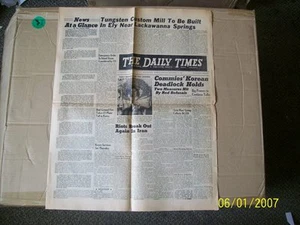 1951 News Paper The Daily Times Joe Dimaggio Retires Today, Alley Oop Comics - Picture 1 of 4
