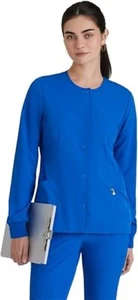 BARCO ONE SCRUB JACKET STYLE 5409 BLACK, NAVY, CEIL, ROYAL IN ALL SIZES NWT - Picture 1 of 23