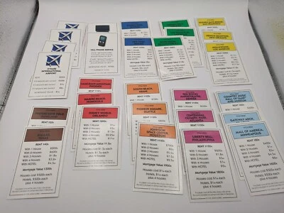 MONOPOLY Electronic Banking Edition Board Game 2009 Replacement Cards!  - Image 1 of 3