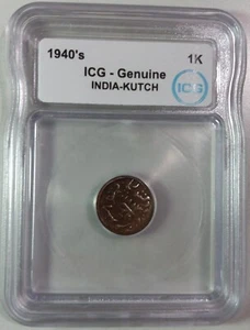 1940's India Kutch 1 Trambiyo - Victoria ICG Genuine - Picture 1 of 4