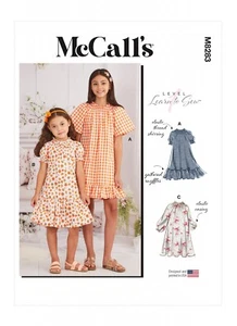 McCalls Learn To Sew Level 1 SEWING PATTERN M8283 Girls/Childrens Dresses - Picture 1 of 10