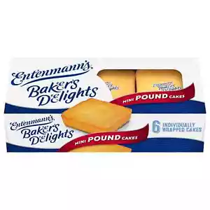 Entenmann’s Minis Pound Cake, 6 Individually Wrapped Snack Cakes per box - Picture 1 of 8