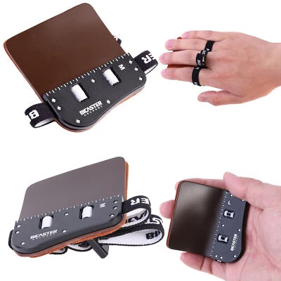 S M L Archery Finger Guard Leather Adjustable Bow Hunting Shooting Target RH LH - Image 1 of 4
