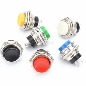 10x Momentary OFF-ON N/O Push Button Switch 12V/24V DC / 125V AC / 250V AC New - Picture 1 of 3