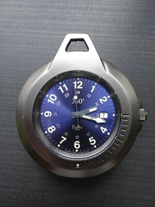 Telux Gamma Titanium Carbide and Steel Modern Pocket Watch Mens Womens Unisex - Picture 1 of 10