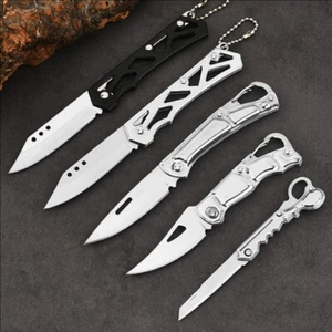 Stainless Steel Pocket Knives Folding Fruit Paring Knife Set Fit Outdoor Camping - Picture 1 of 11