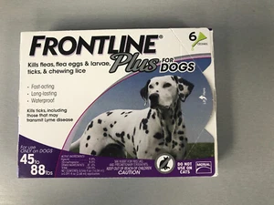 Frontline Plus Flea and Tick Control for Large Dog 45-88lbs 6 Months / doses