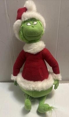 Плюшевый праздничный костюм Санта-Клауса Hallmark The Grinch Dr. Seuss 1998 винтажный 16 дюймов быстрая доставка - Изображение 1 из 4