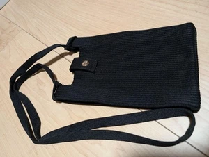 Black Textile Smartphone Sacoche Shoulder Strap Simple Stretchable Design - Photo 1 sur 7