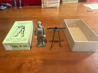 SOLDADOS DE BRINQUEDO BRITÂNICOS #1639 *** LOCALIZADOR DE ALCANCE COM OPERADOR (com BRAÇOS MÓVEIS) - Imagem 1 de 4
