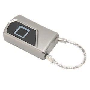Fingerprint Padlock 0.5S Fast 10 Sets Fingerprints Automatic Recognition Bla NEW - Bild 1 von 12