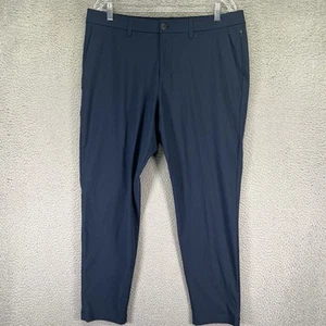 Lululemon Pants Mens 35 Blue Chino ABC Slim Fit Performance Stretch Warpstreme - Picture 1 of 9