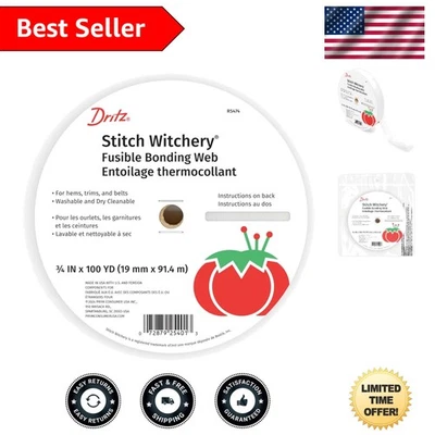 Stitch Witchery Fusible Bonding Web in White - 100 Yards for Stress-Free Hemming - Image 1 of 4