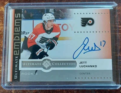 24-25 Ultimate Jett Luchanko Emblems Auto, Konecny/Tippett/Frost/Sangria Quad - Image 1 of 4