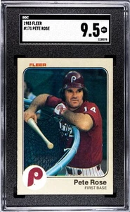 Fleer #171 1983 - Pete Rose - "All-Time Hit King - Philadelphia SGC 9,5 como nuevo+ - Imagen 1 de 2