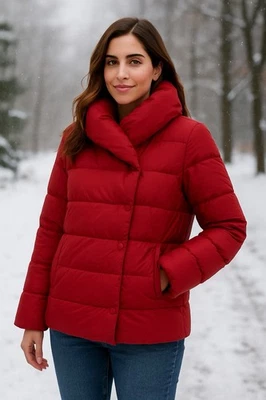 Banana Republic женщин пуховик куртка M красный водостойкий надежном воротник новый с Ярлыками - Изображение 1 из 4
