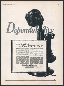 1929 Canadian Northern Electric Telephone print ad Dependability - Picture 1 of 1