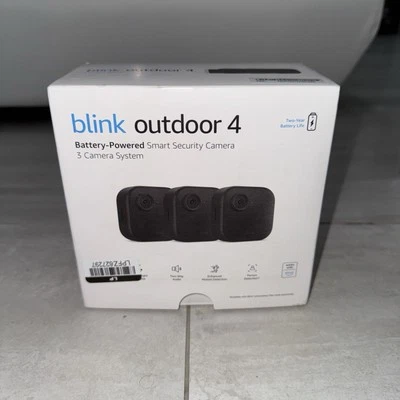 Open Box Blink Outdoor 4 (4th Gen) Security Camera System, 3-Pack wireless - Image 1 of 4