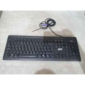 Fujitsu KB410 G PS2 GB Keyboard Black Wired Quiet Keys QWERTY (Standard) for PC - Picture 1 of 11