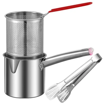 1 set da cucina friggitrice per alimenti in metallo fritta per la casa - Immagine 1 di 4