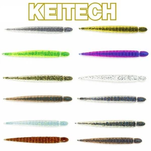 Custom Leech Keitech Pastèque Pp Perche Sandre Softbait Japanbait Drop Shot - Photo 1/14