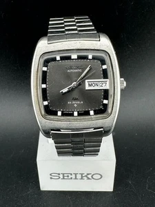 Seiko LordMatic 1971 para hombre automático día fecha Eng/Kanji esfera negra 33 mm 5606-5040 - Imagen 1 de 13