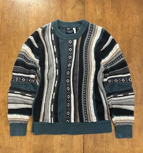 Abercrombie And Fitch Coogi Style Knit Sweater XS Chunky 3D Oversized - Picture 1 of 6