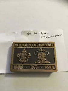 MAX SILBER 1973 NATIONAL JAMBOREE IDAHO BUCKLE - Bild 1 von 2