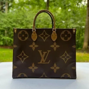 Louis Vuitton Limited Edition Giant Monogram Reverse Onthego GM Tote Shoulder Ha - Picture 1 of 13