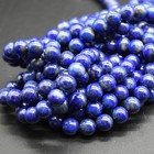 Lapis Lazuli (more gold) Round Beads 4 6 8 10 12mm, 14", for Jewellery Making