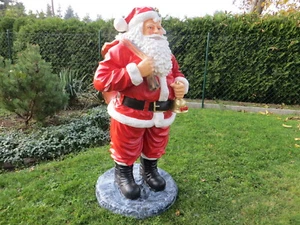 Weihnachtsfigur Weihnachtsmann mit Sack lebensgroß 185 cm Santa Garten Deko - Bild 1 von 12
