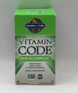 Exp 8/25 Garden of Life Vitamin Code Raw B-Complex 60 Capsules Exp 8/25 - Picture 1 of 1