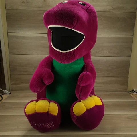 Barney Plush 1993 Jumbo 3 Foot  Stuffed Animal Toy Lyons Dakin Purple Vintage Cover